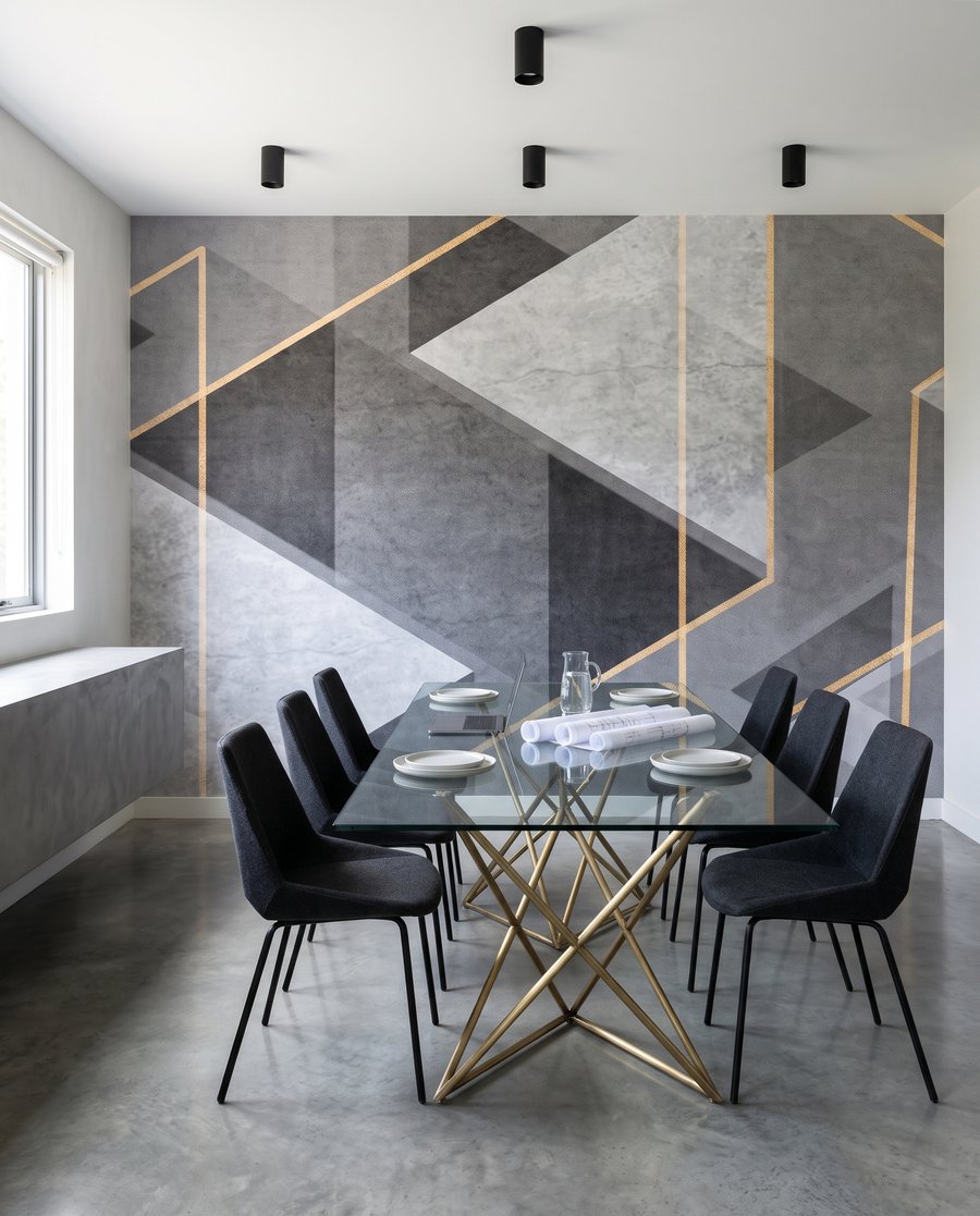 Dreiecke in grauer Tiefe — Interieur 8