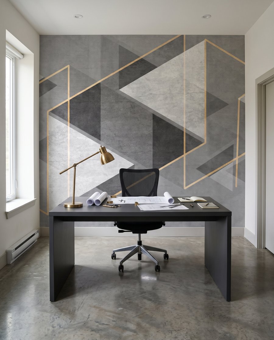 Dreiecke in grauer Tiefe — Interieur 11