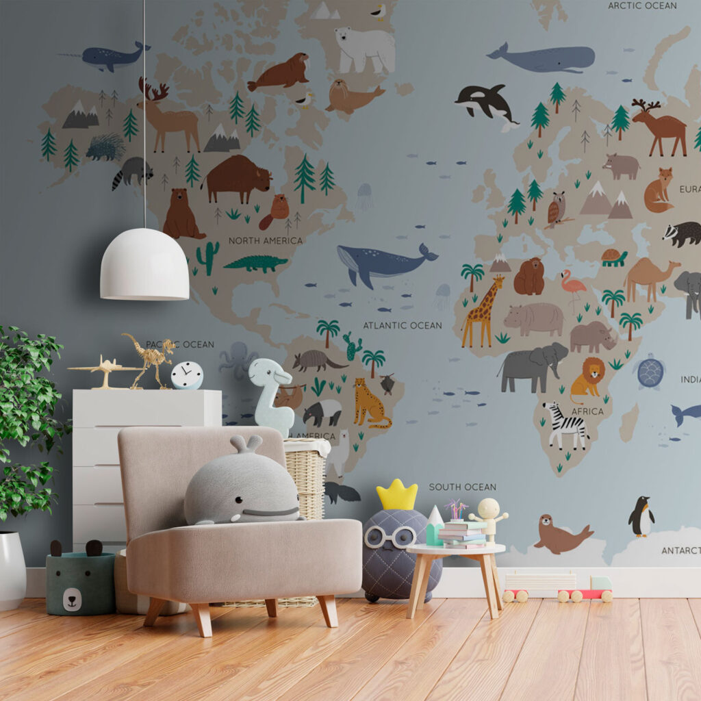 Weltkarte zum Entdecken — Interieur 1