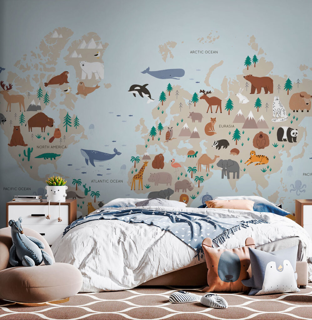 Weltkarte zum Entdecken — Interieur 2