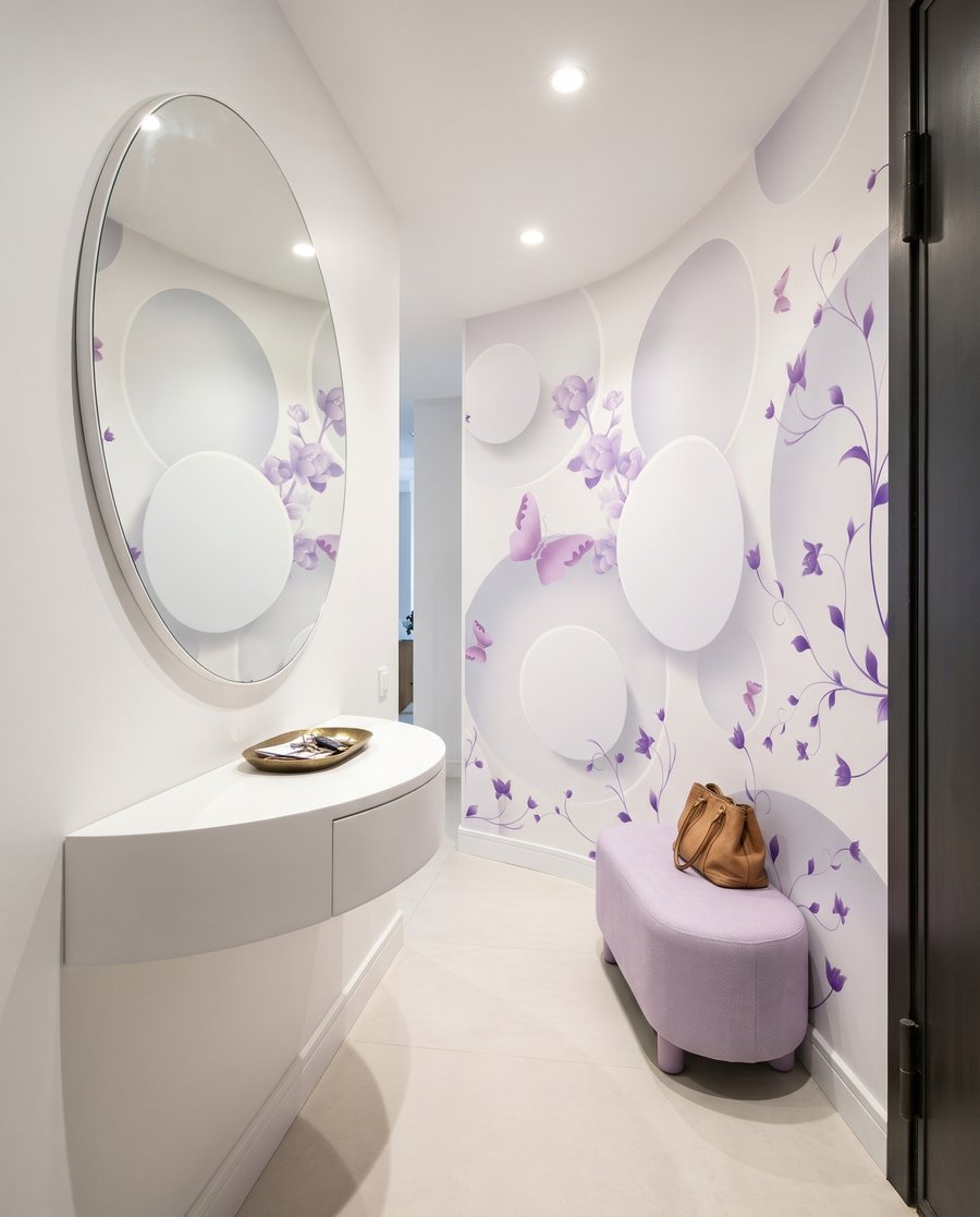 Lila Blüten zwischen Kreisen — Interieur 6