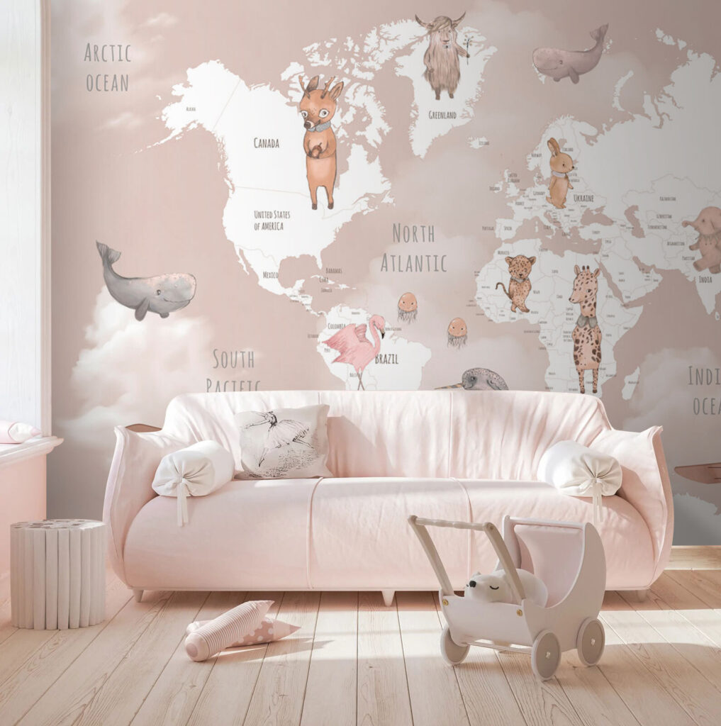 Illustrierte Weltkarte — Interieur 1