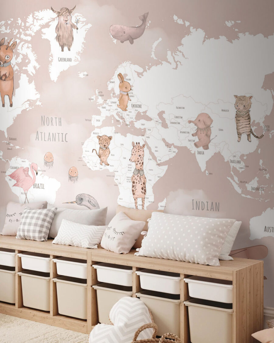 Illustrierte Weltkarte — Interieur 2