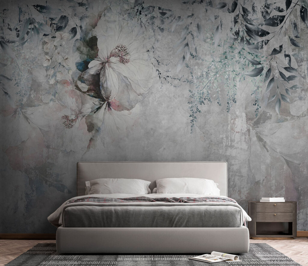 Blüten auf verwittertem Grund — Interieur 2