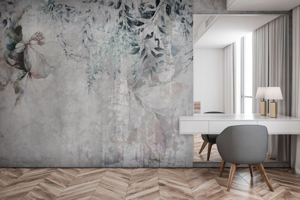 Blüten auf verwittertem Grund — Interieur 3