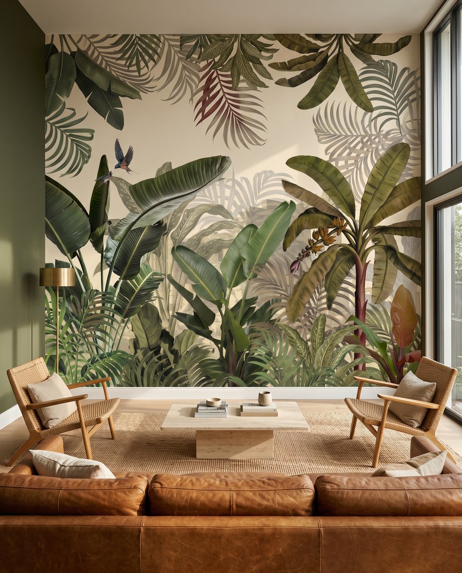 Blätter über tiefem Grün — Interieur 3