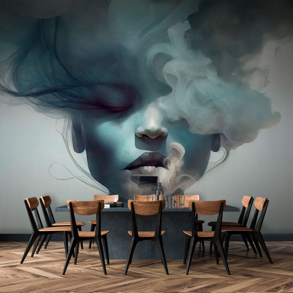 Gesicht hinter blauen Wolken — Interieur 4