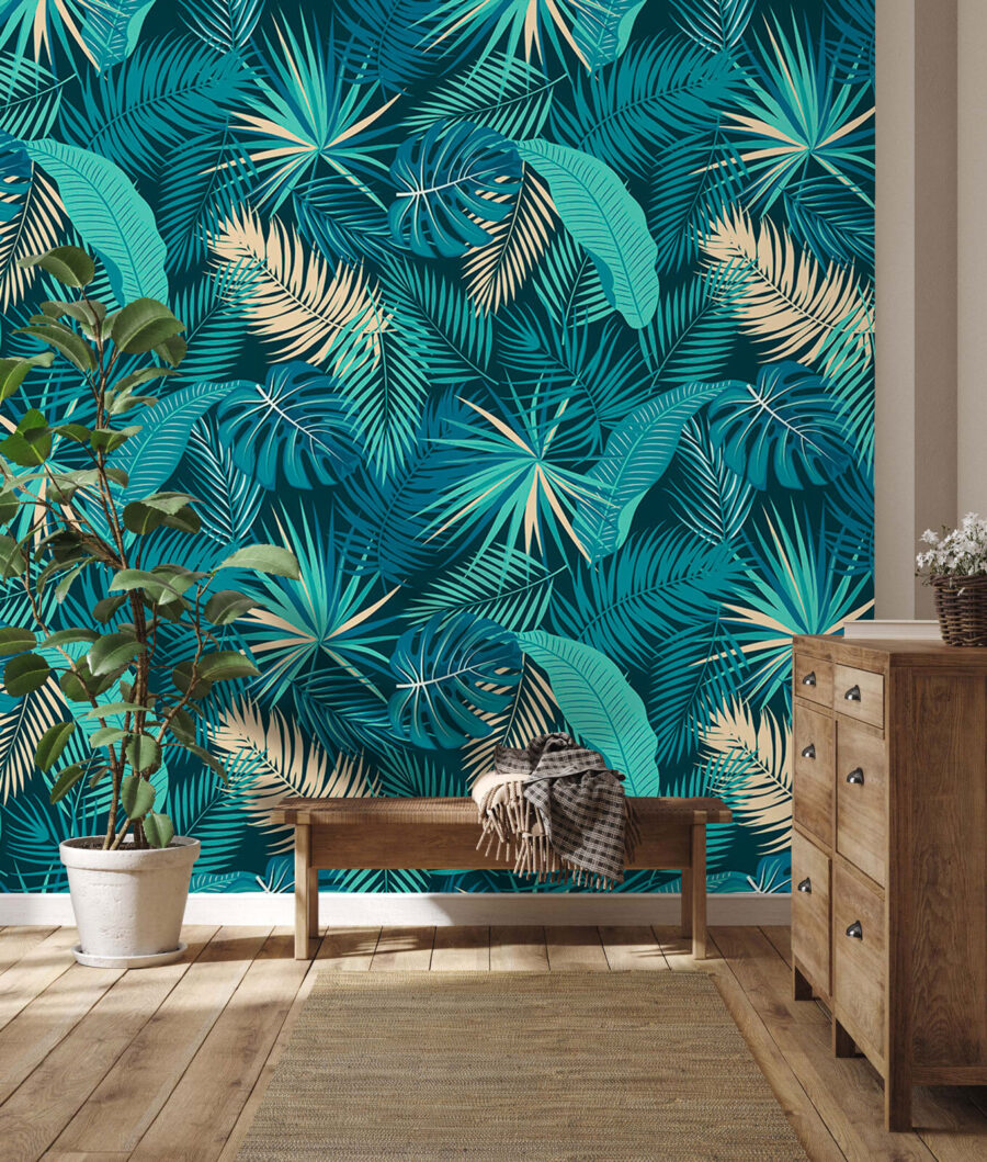 Palmen in Ozeanfarben — Interieur 3