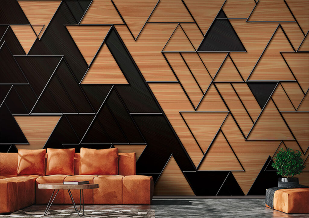 Schwarz-braune Dreiecke — Interieur 1