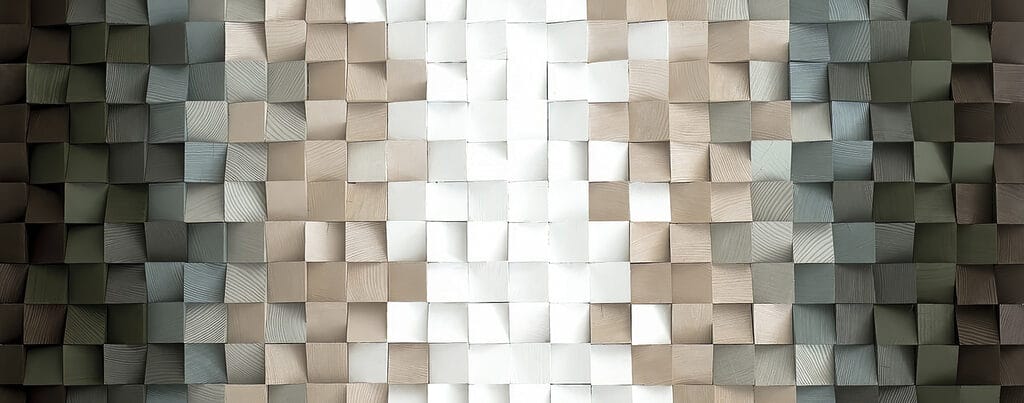 Wand aus gefalteten Quadraten — ganzes Design