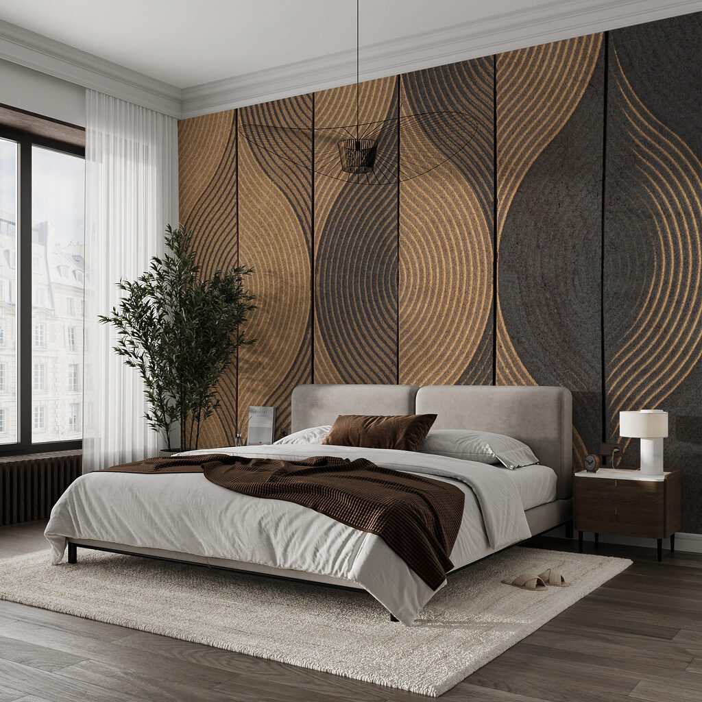 Fließende Linien in Erdtönen — Interieur 1