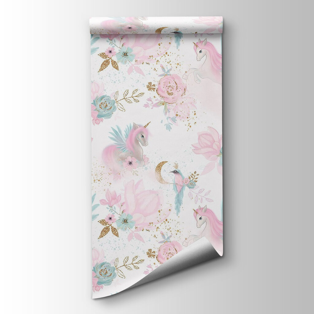 Rosa Vögel und Blüten — Produktansicht
