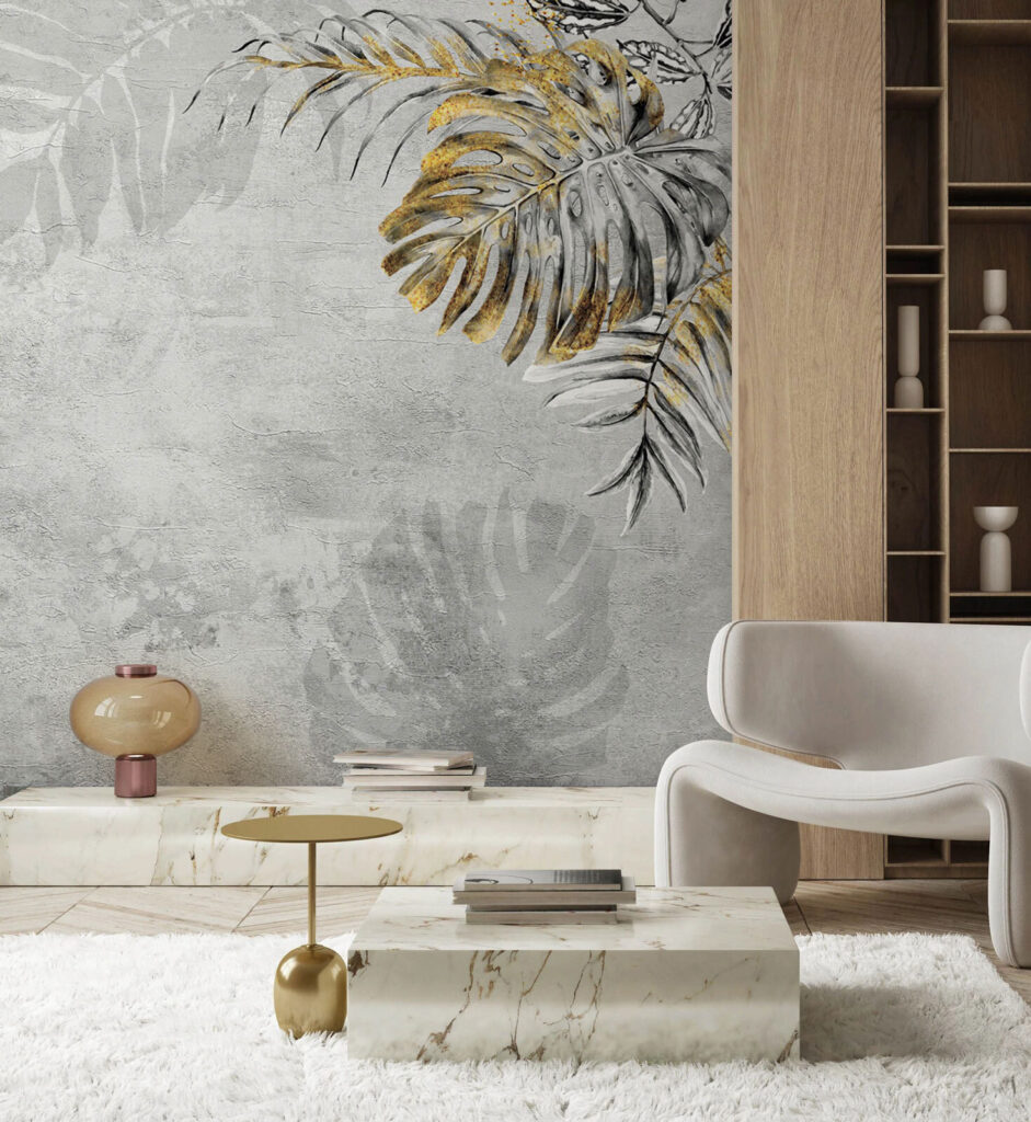 Tropenblätter auf ruhigem Grund — Interieur 1