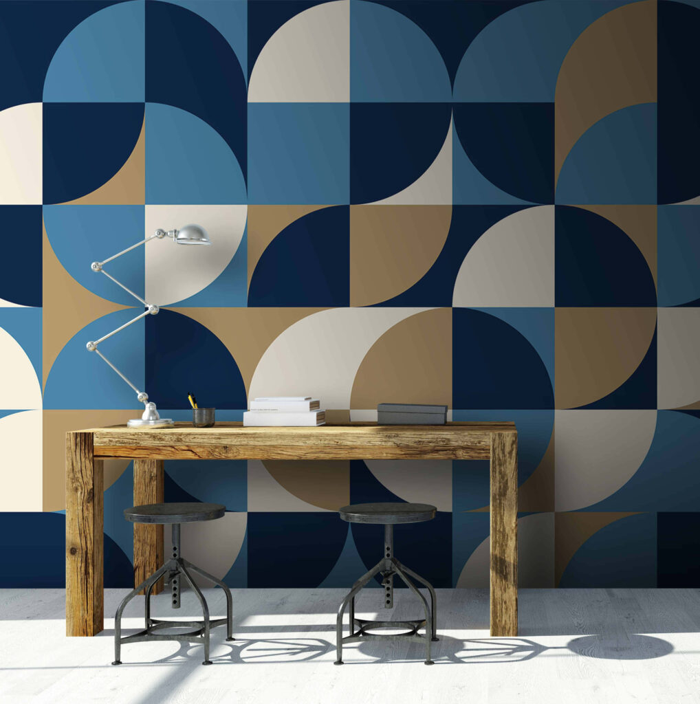 Blau-weiße Geometrie — Interieur 3