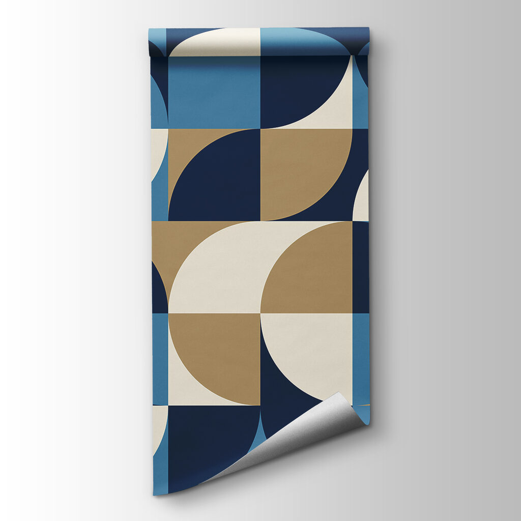 Blau-weiße Geometrie — Produktansicht