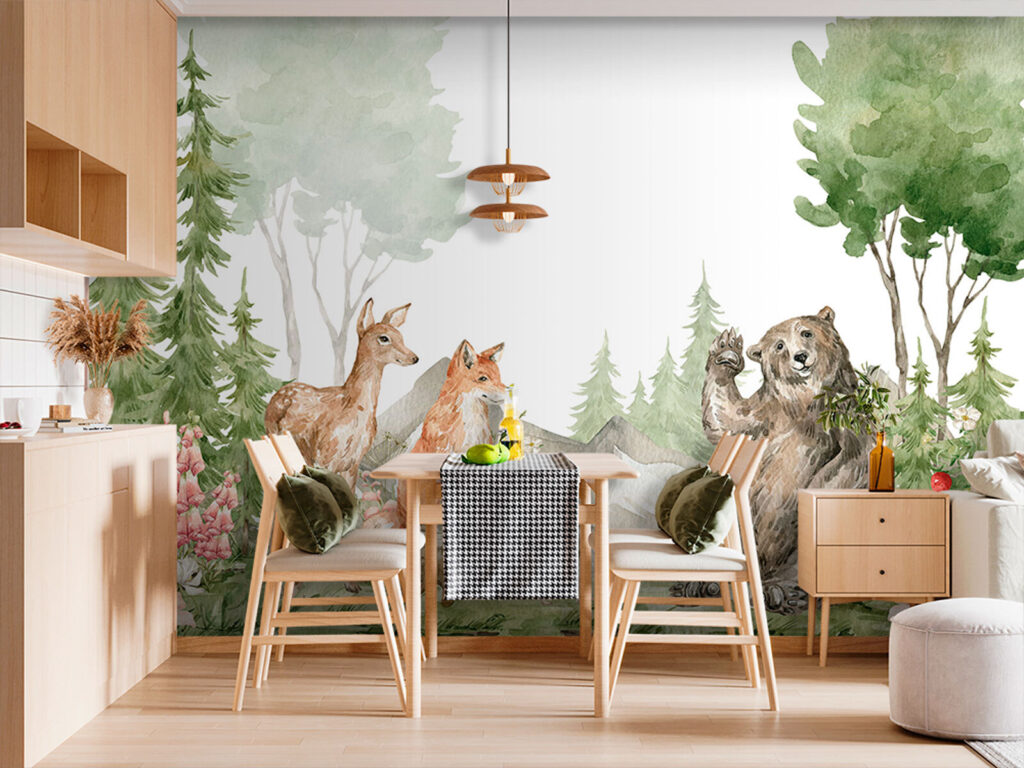 Waldtiere in Aquarell — Interieur 2