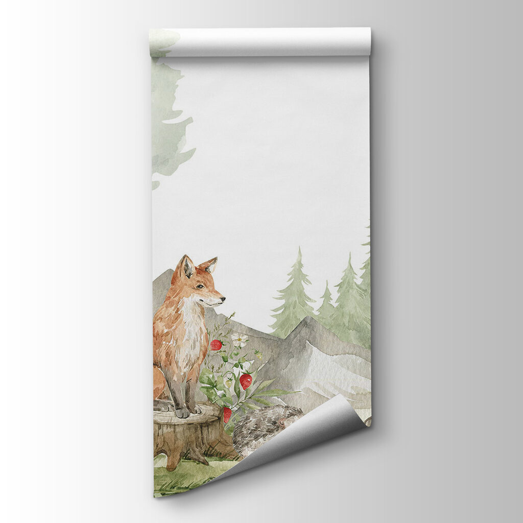Waldtiere in Aquarell — Produktansicht
