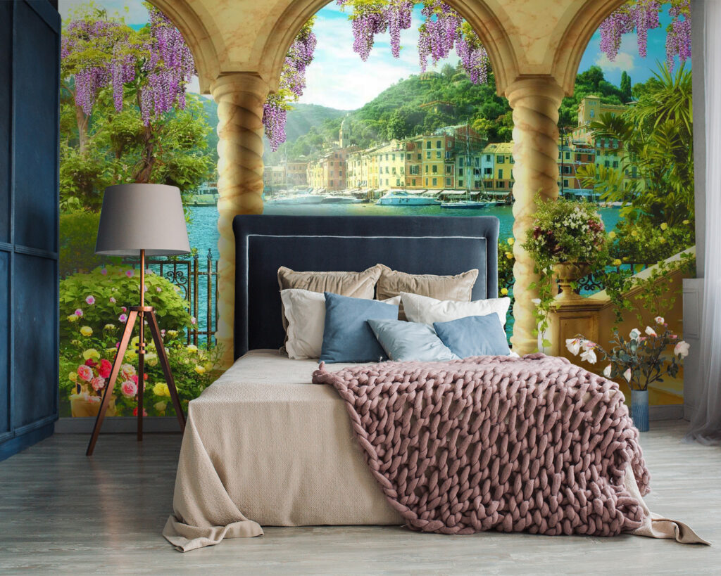 Blumenbalkon hinter goldenen Bögen — Interieur 4