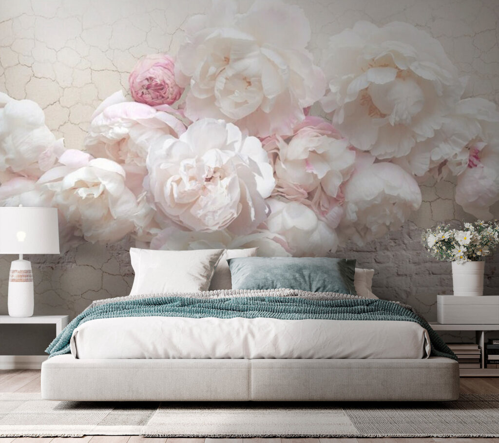 Rosen auf rissigem Weiß — Interieur 1
