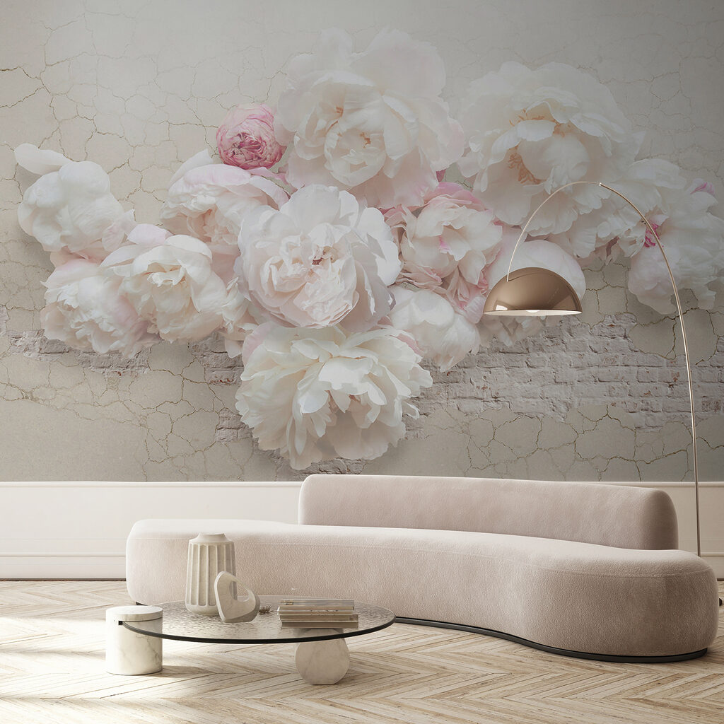Rosen auf rissigem Weiß — Interieur 2