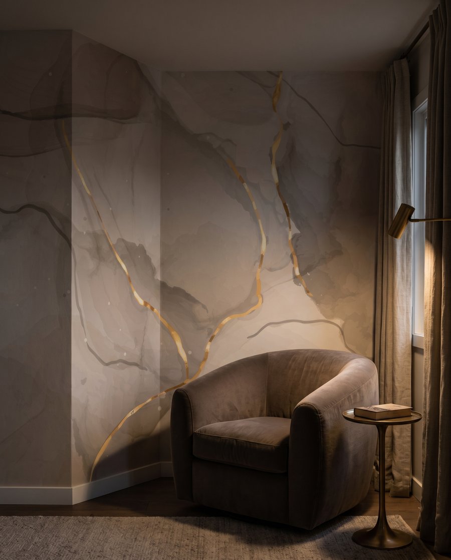 Blasse Adern mit Lichtspuren — Interieur 2