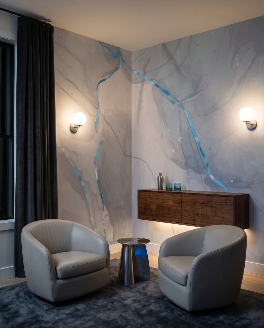 Blasse Adern mit Lichtspuren — Interieur 4