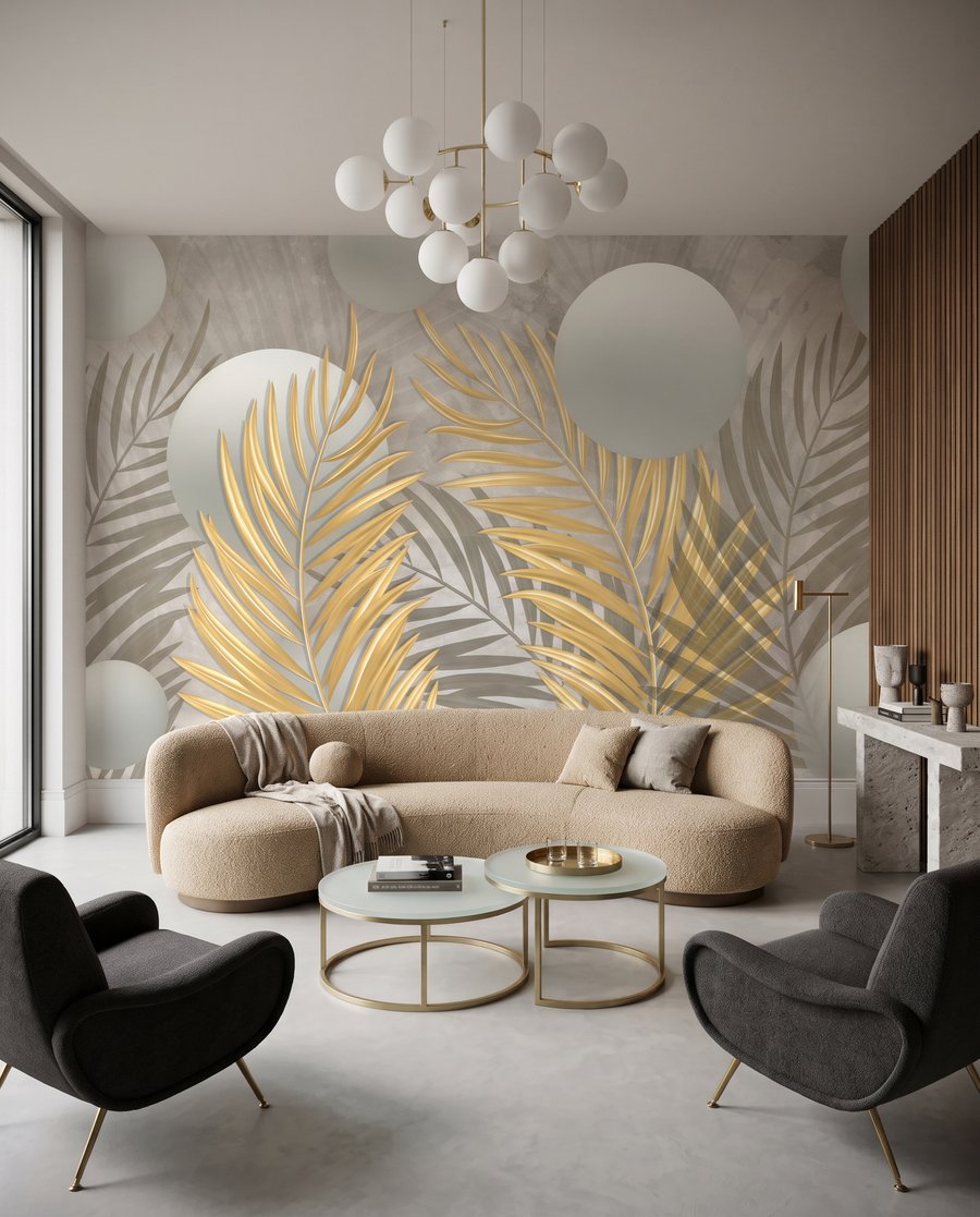Goldene Blätter, weiße Kugeln — Interieur 4