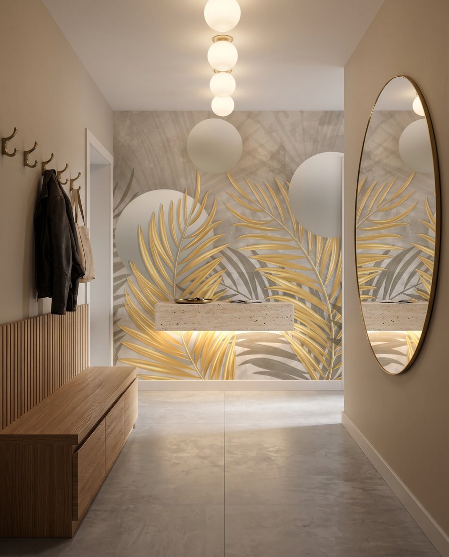 Goldene Blätter, weiße Kugeln — Interieur 5