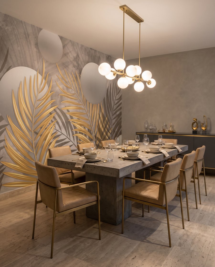 Goldene Blätter, weiße Kugeln — Interieur 7