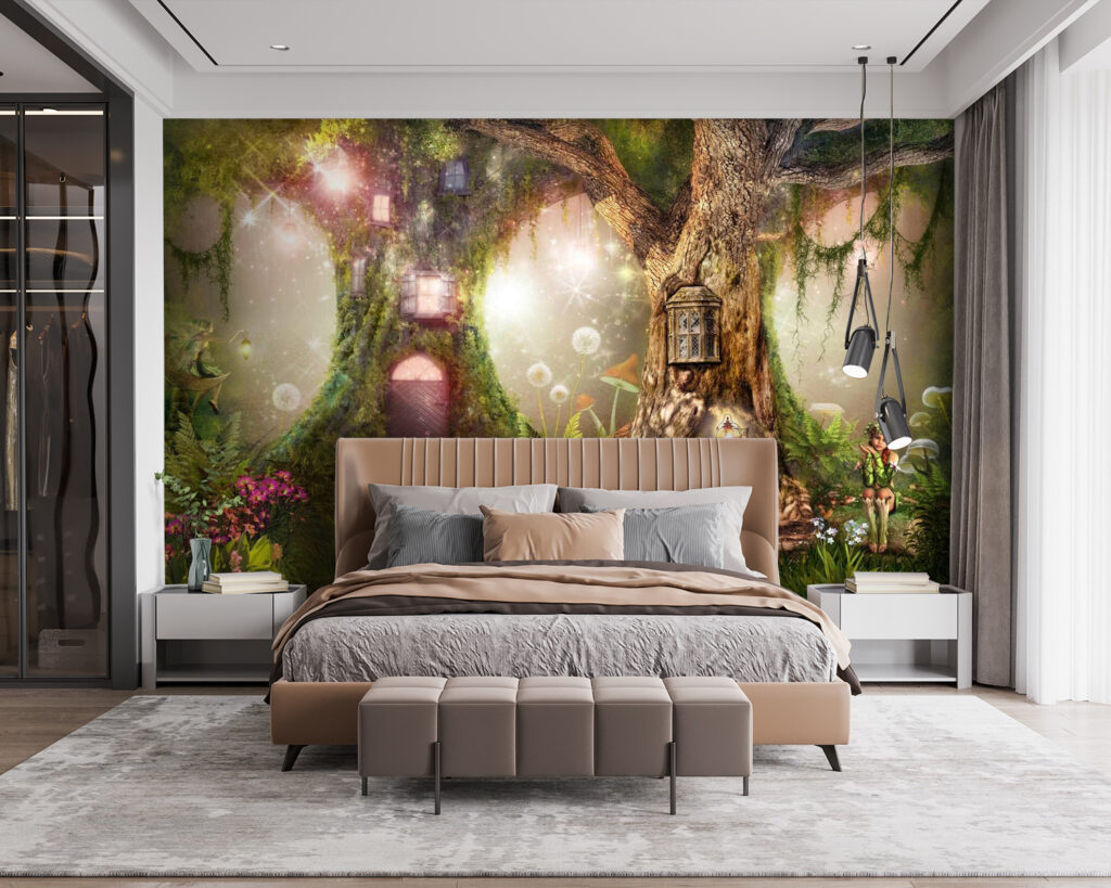 Tor voller Waldzauber in einem Interieur