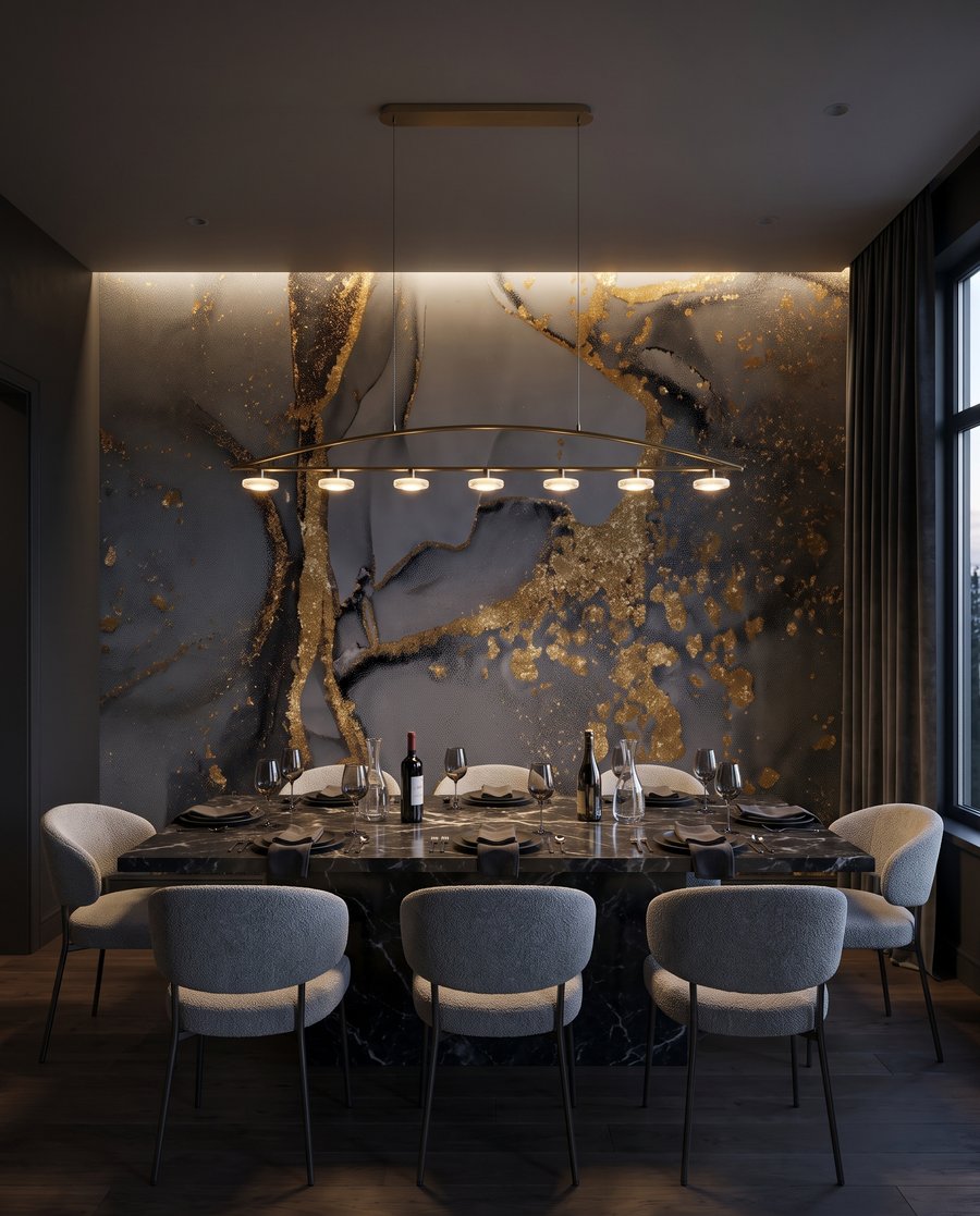 Goldspuren zwischen dunklen Adern — Interieur 5