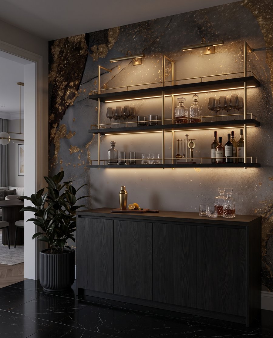 Goldspuren zwischen dunklen Adern — Interieur 6
