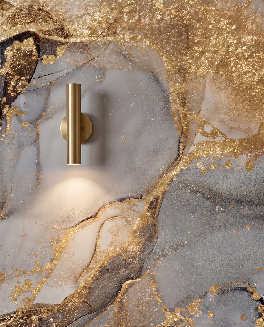 Goldspuren zwischen dunklen Adern — Detail