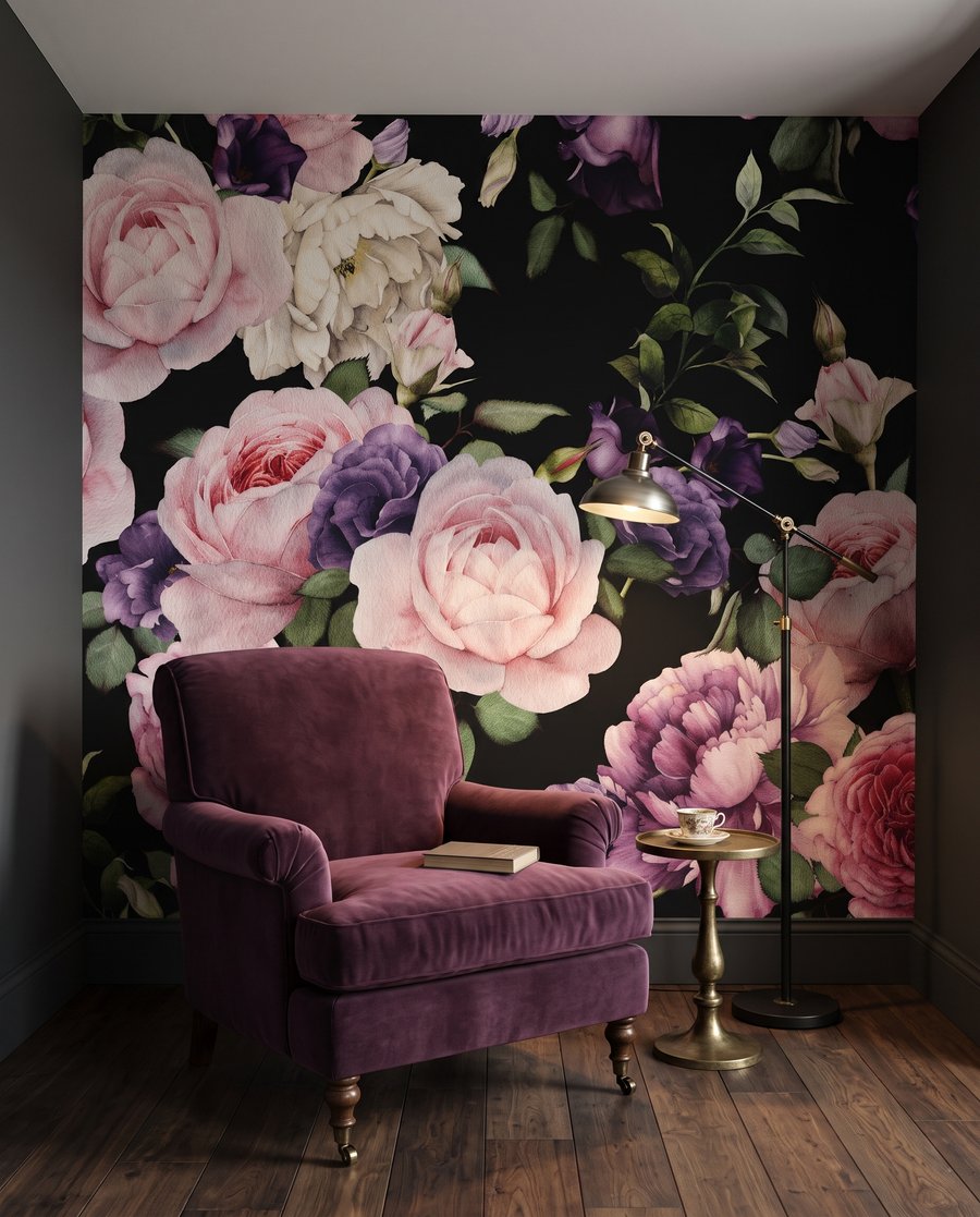 Rosen auf nachtschwarzem Grund — Interieur 4