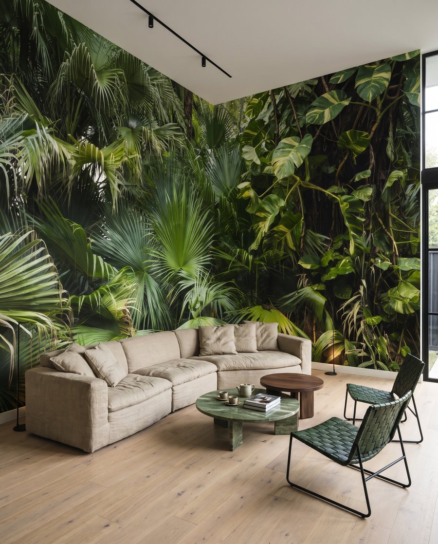 Wasserfall aus Dschungelblättern — Interieur 6