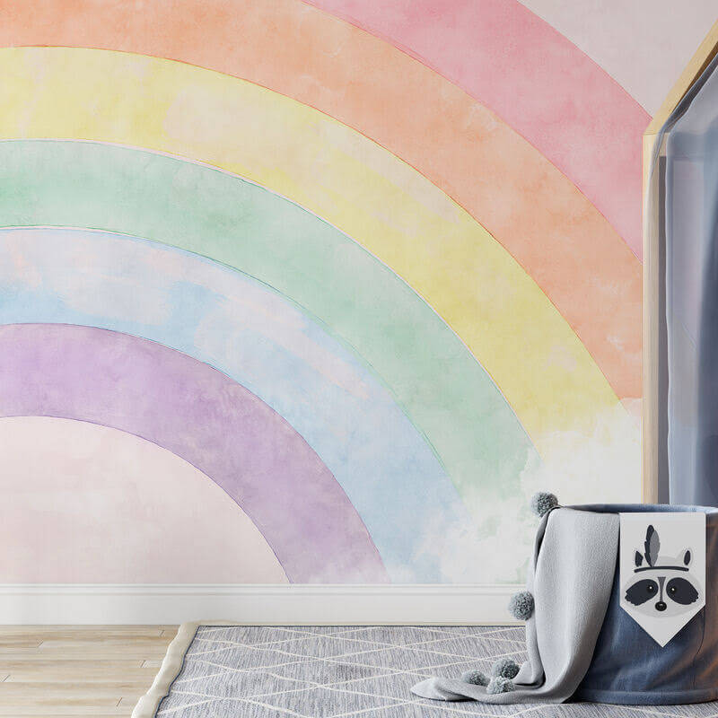Regenbogen in sanftem Aquarell in einem Interieur