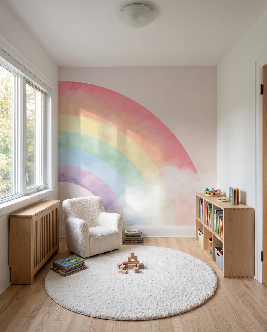 Regenbogen in sanftem Aquarell — Interieur 3
