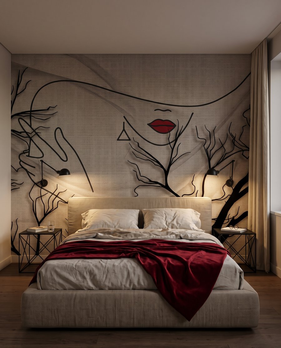 Gesicht zwischen Zweigen — Interieur 2