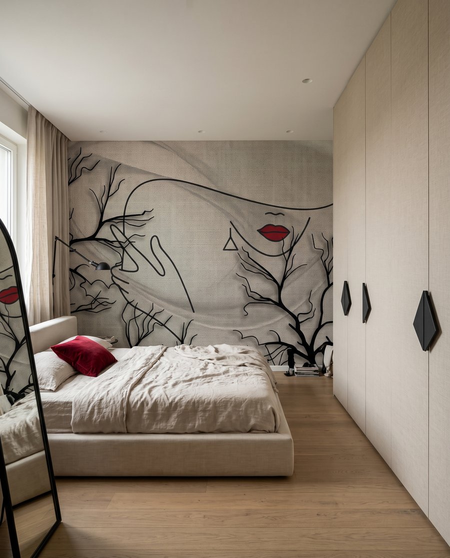 Gesicht zwischen Zweigen — Interieur 4