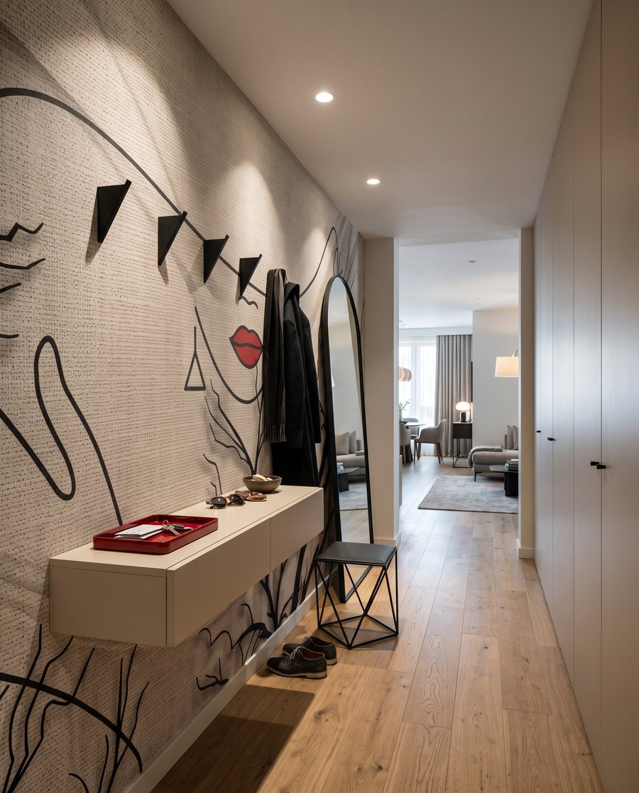 Gesicht zwischen Zweigen — Interieur 5