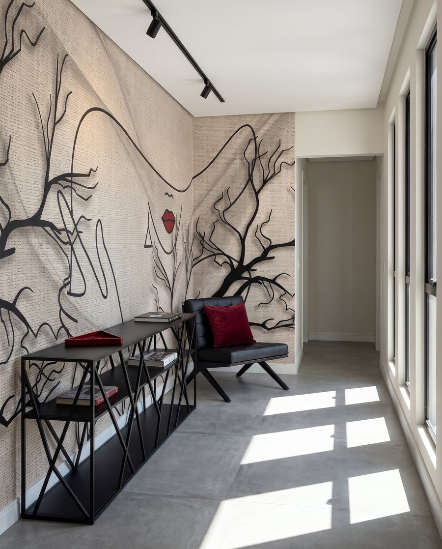 Gesicht zwischen Zweigen — Interieur 6