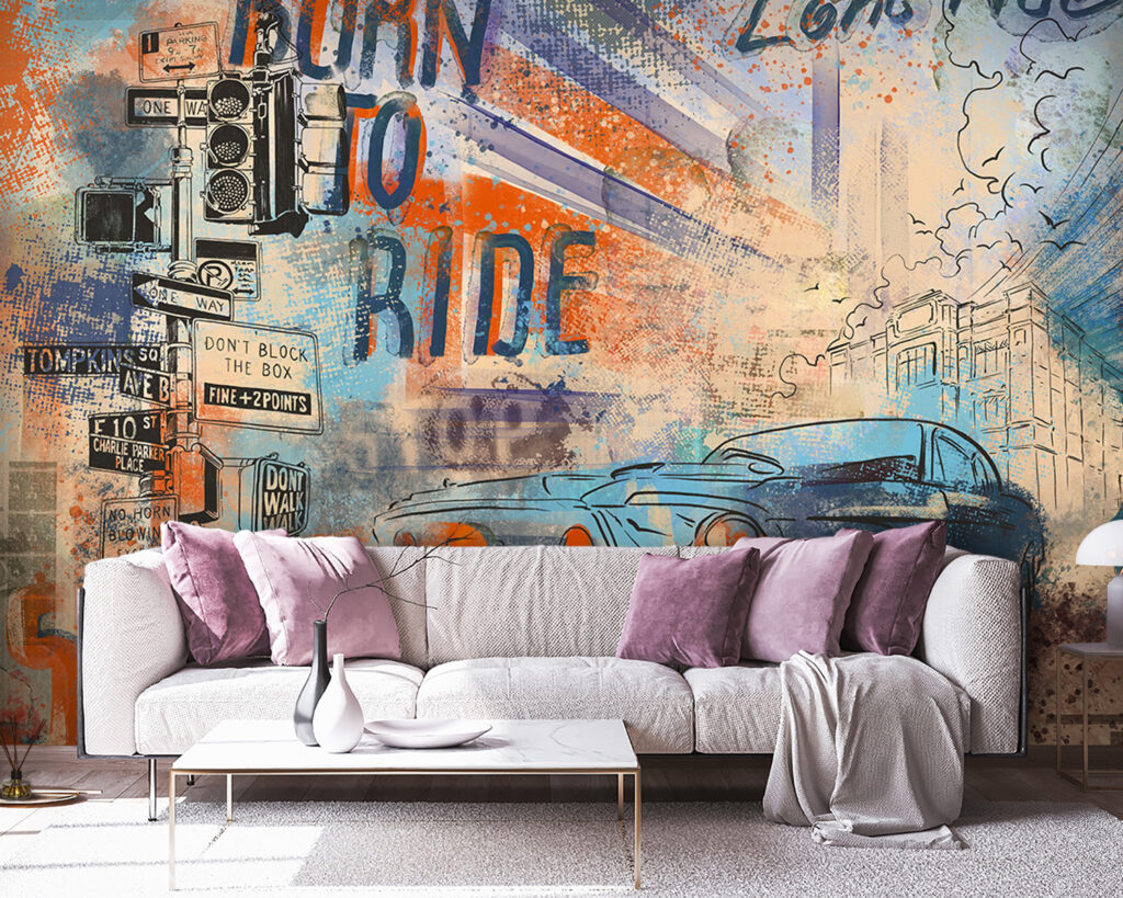 Oldtimer und Straßenschilder — Interieur 2