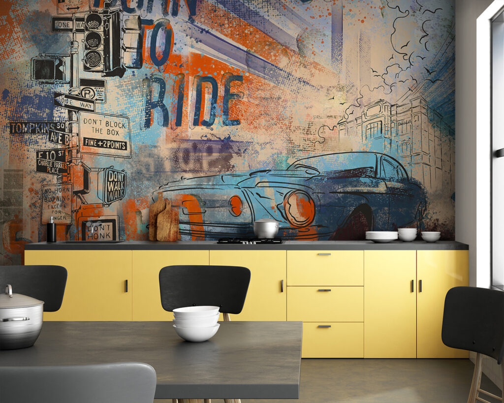Oldtimer und Straßenschilder — Interieur 3