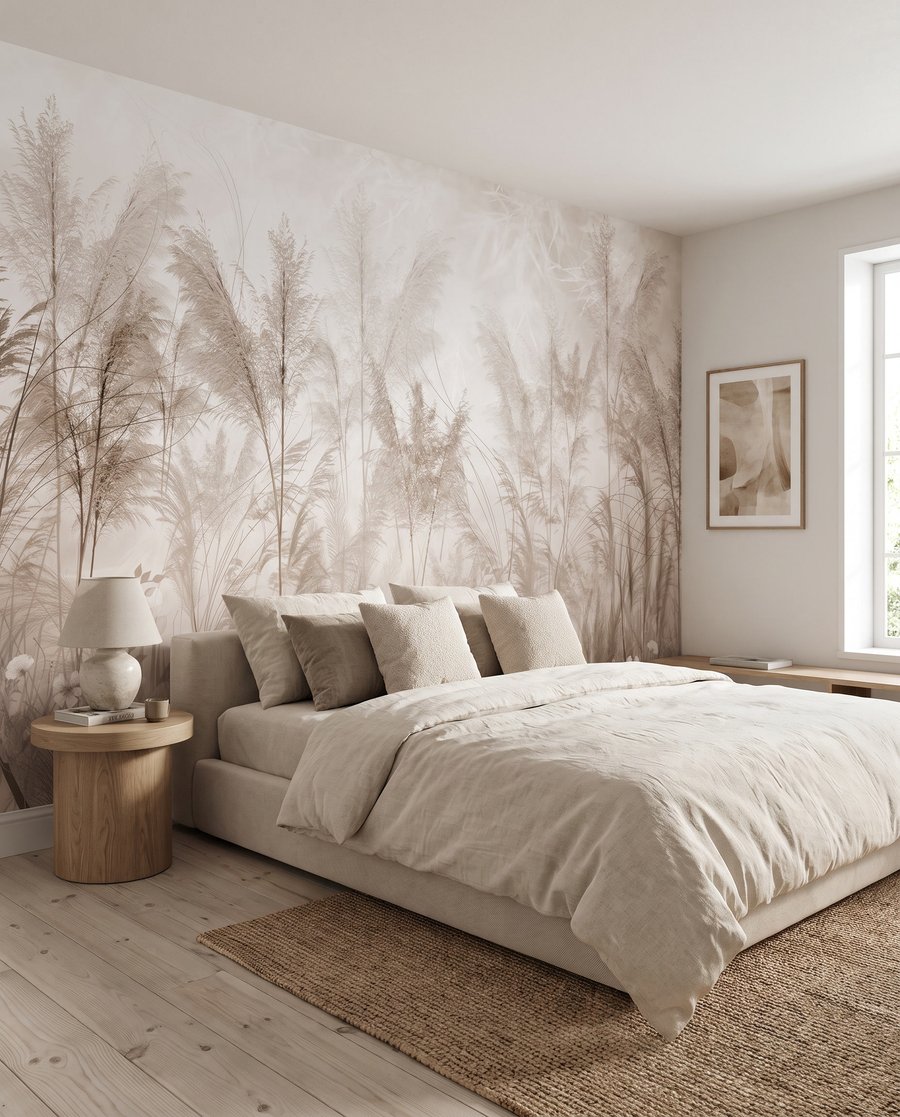 Wiese im Morgenlicht in einem Interieur