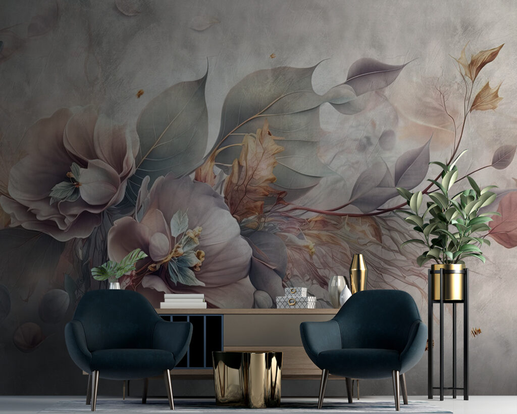 Blüten mit feinen Rispenzweigen in einem Interieur