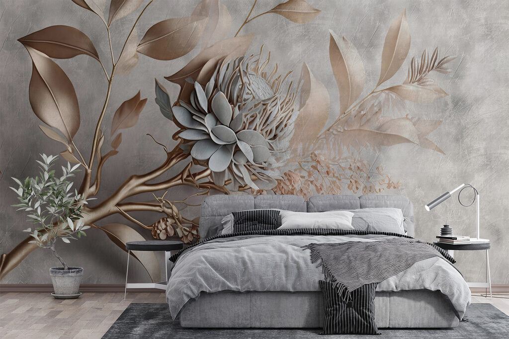 Zarte Blüte mit Blättern — Interieur 4