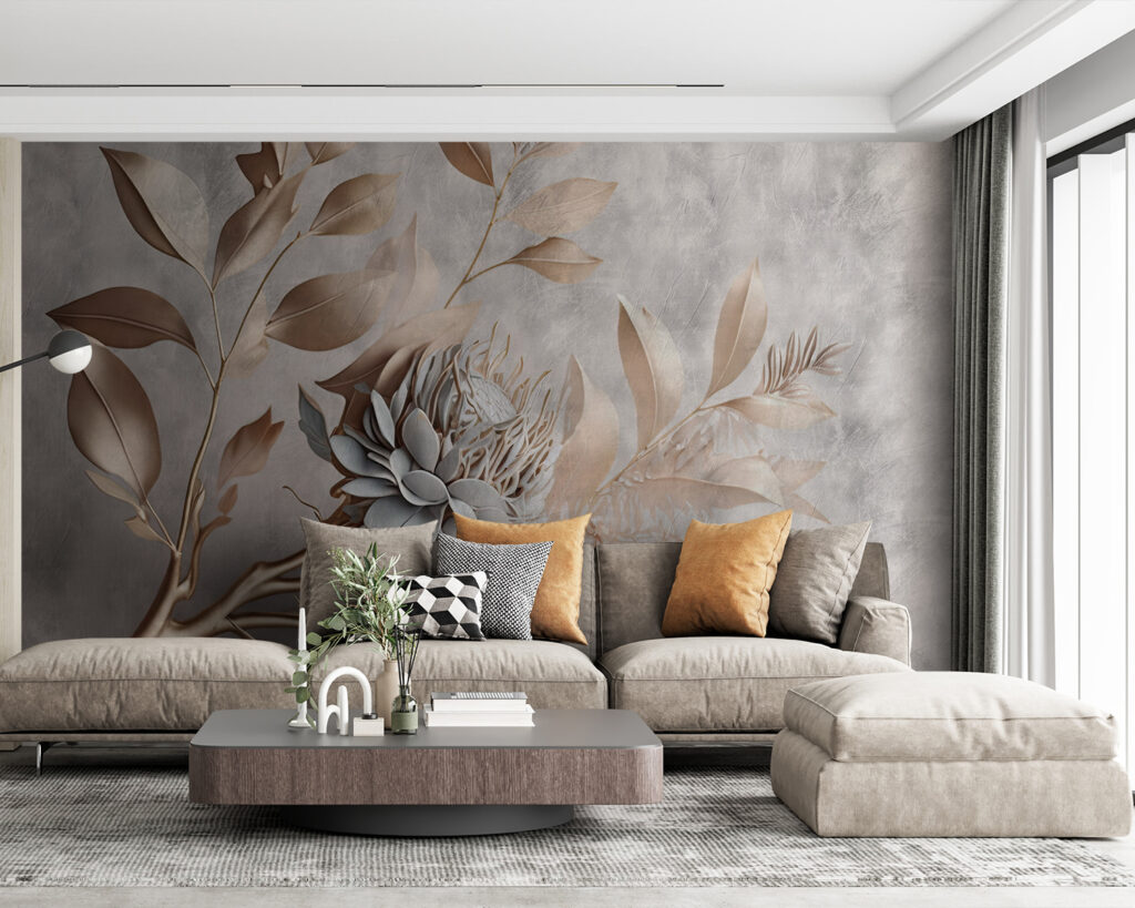 Zarte Blüte mit Blättern — Interieur 1