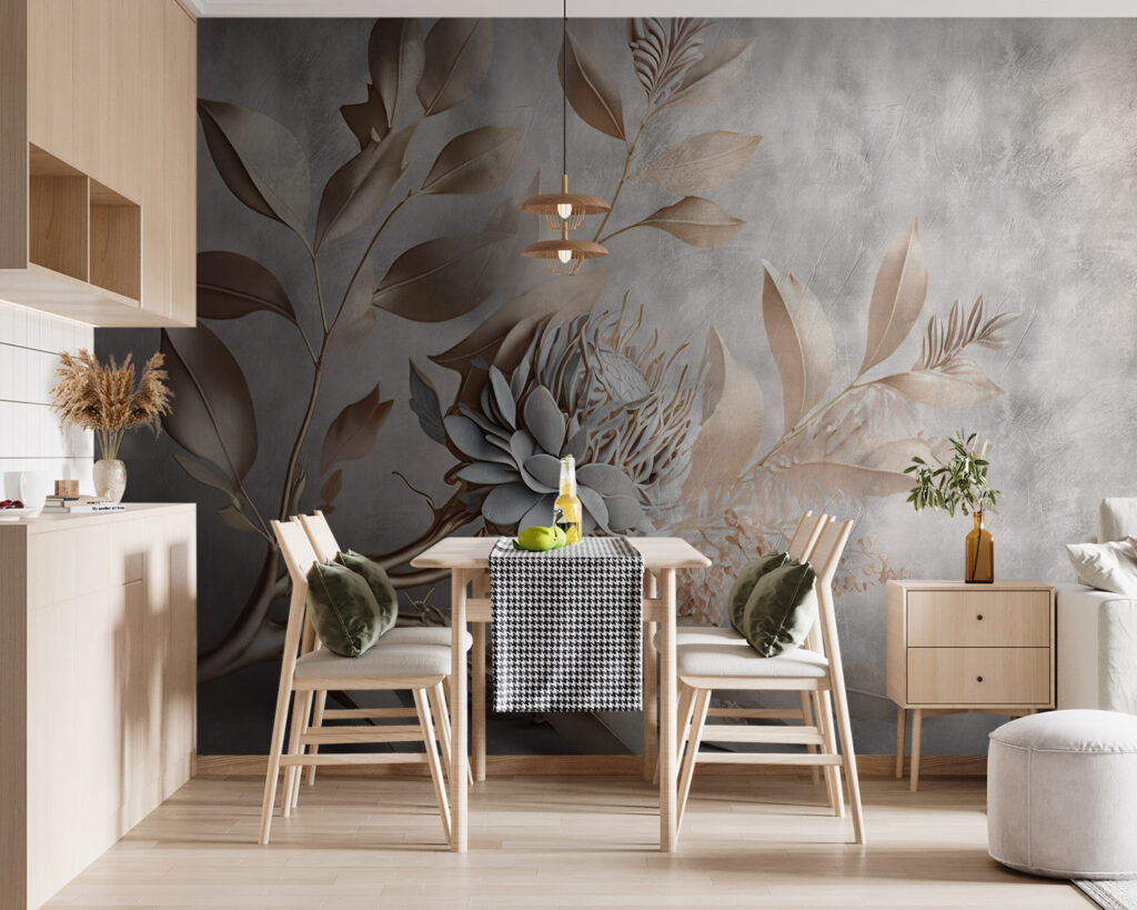Zarte Blüte mit Blättern — Interieur 3