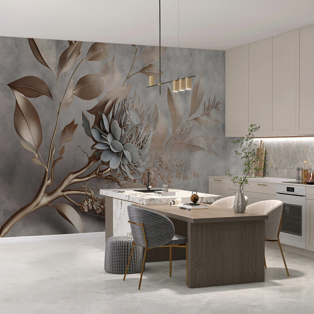 Zarte Blüte mit Blättern — Interieur 5
