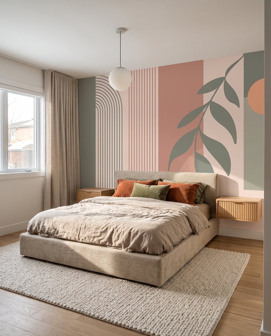 Blattzweig zwischen Bögen — Interieur 2